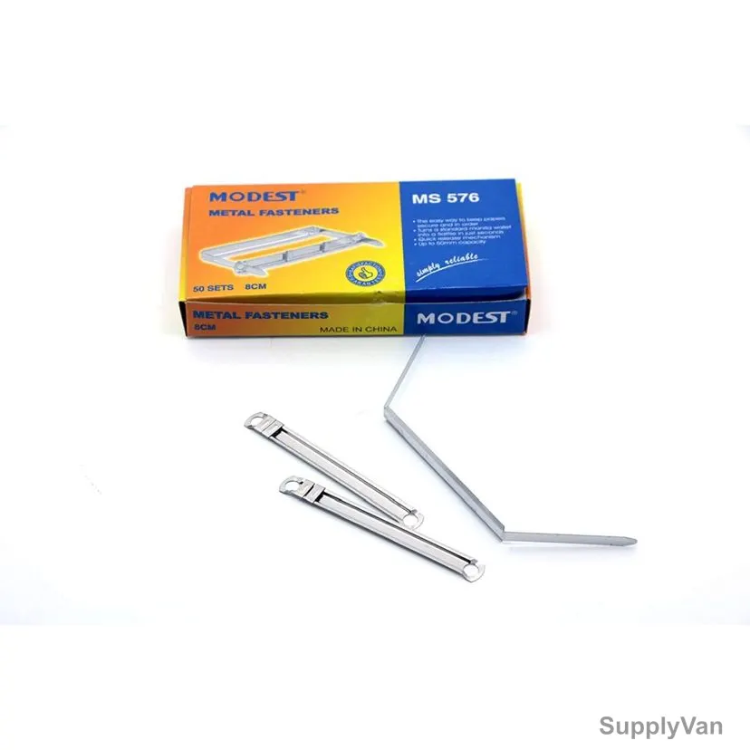 Modest File Fastener, MS576, Metal, 8CM, 50 Pcs/Pack