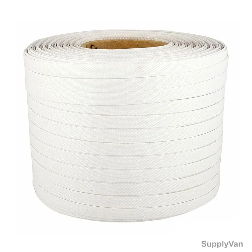 Apac Strapping Roll, Polypropylene, 15MM, 6 Kg, White