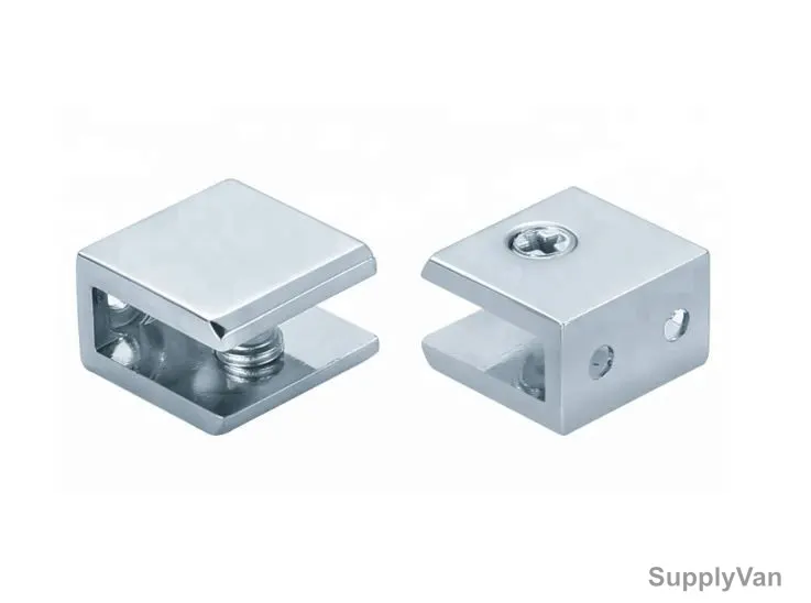 Yingda Square Glass Holder Clip, YD-040, Zinc Alloy, 10MM, Silver — image 1