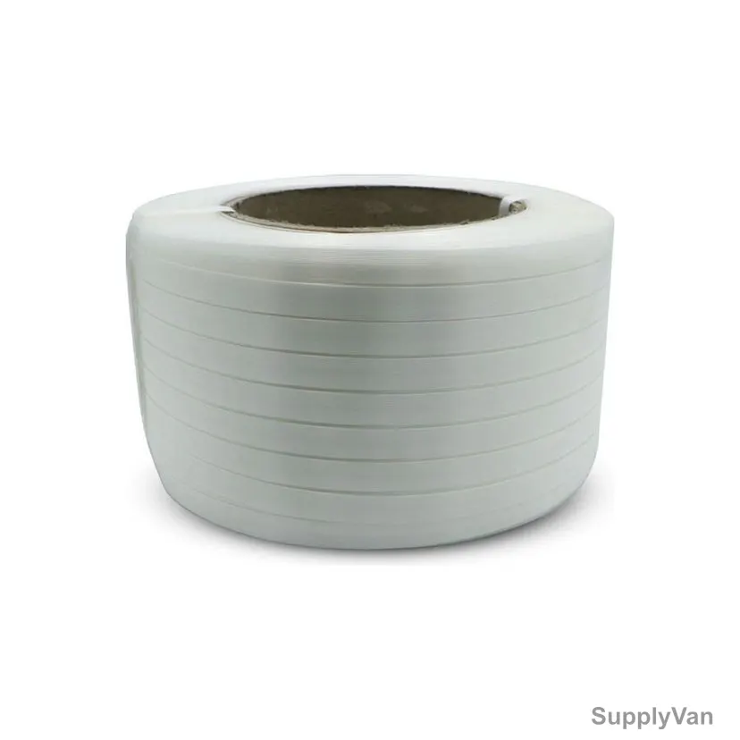 Composite Strap, Polypropylene, 32MM Width x 300 Mtrs Length, White, 2 Rolls/Pack — image 1