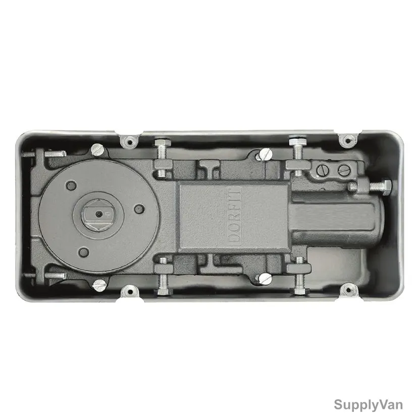 Dorfit Hold Open Floor Spring, DT3035, Stainless Steel, 1200MM Door Width, 130 Kg Weight Capacity, Polished Finish — image 1