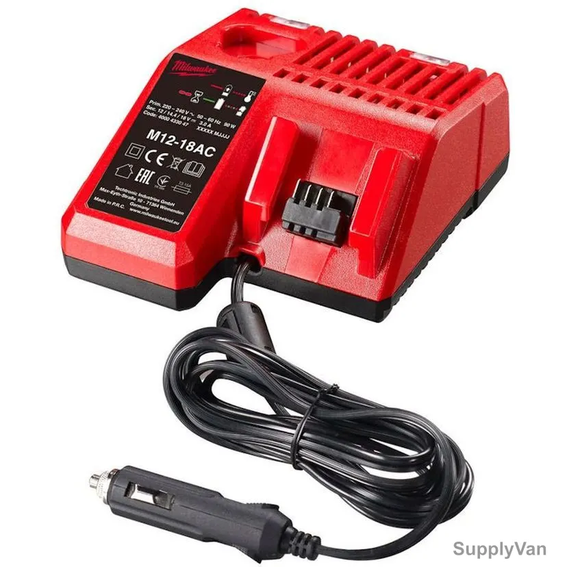Milwaukee Car Battery Charger, M12-18AC, 12/18V — image 1