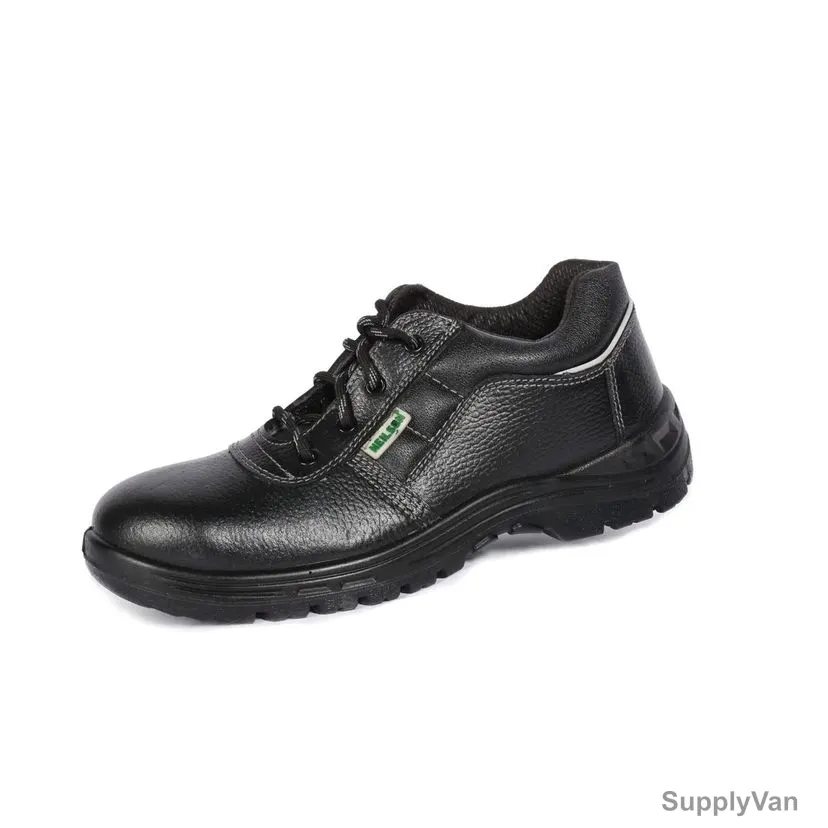 Neilson Wide Fit Low Ankle Safety Shoes, NI2, Leather, S3 SRA, Steel Toe, Size38, Black