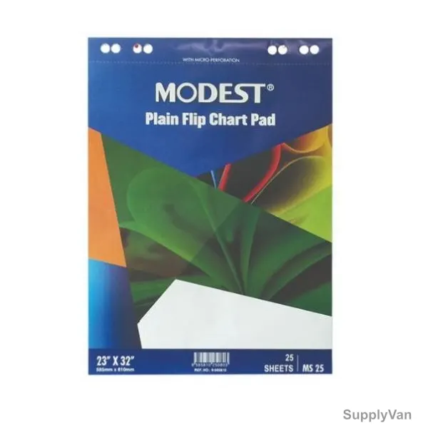 Modest Flip Chart Pad, MS25, 25 Sheets, 585MM Width x 810MM Length