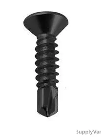 Tuf-Fix CSK Self Drilling Screw, 10x1 Inch, CS, Black, PK900