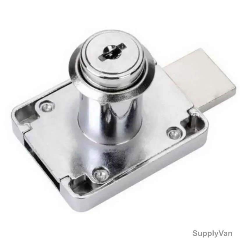 Dorfit Double Turn Drawer Lock, DT508-32, Zinc Alloy, 19 x 32MM, Nickel Plated Finish