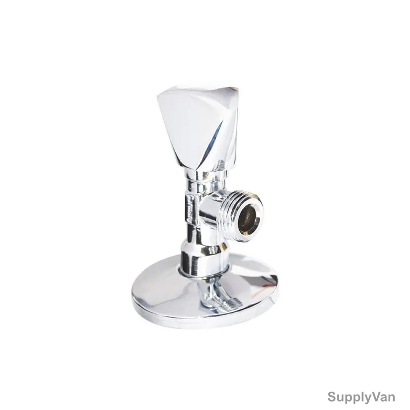 Milano Wall Mounted Angle Valve, Stoleberg, Brass, 1/2 Inch, Chrome Finish