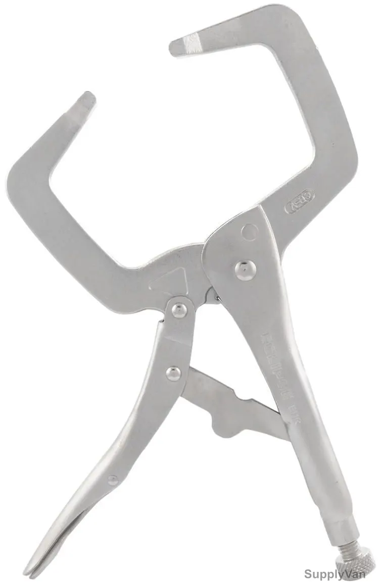 Eclipse Regular Tip Locking C-Clamp, E11R, 11 Inch, Silver