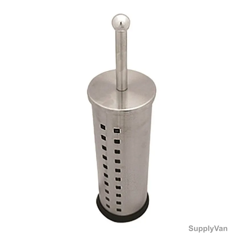 Toilet Brush With Holder, TB25, Stainless Steel, 50CM, Silver/Black