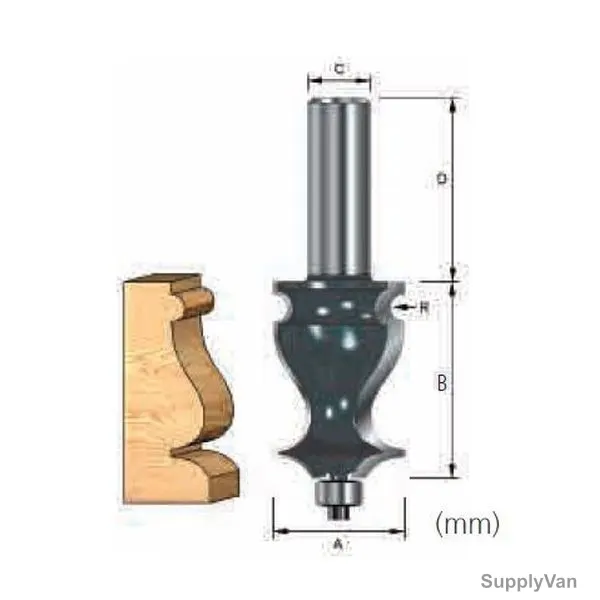 Makita Moulding Router Bit, D-13203, 19x25.4MM
