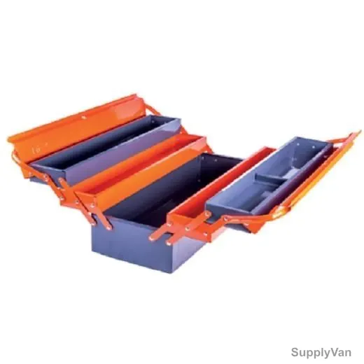 Uken Tool Box, 204M, 21 Inch, 5 Trays, Orange/Violet, Powder Coated