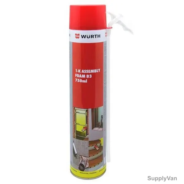 Wurth B3 PU Foam, 0892149751, 750ML, Beige