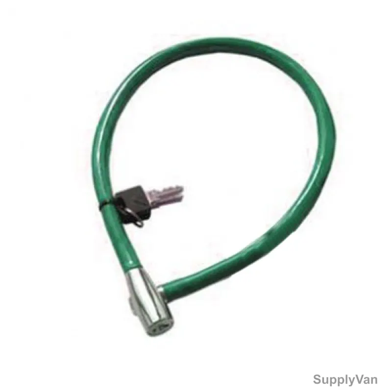 Master Lock Keyed Cable Lock, 8630-F, Vinyl and Steel, 55CM x 6MM, Green
