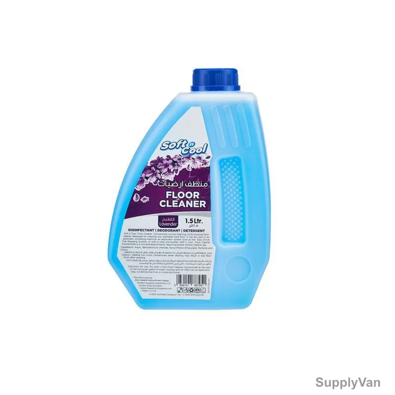 Soft n Cool Floor Cleaner, Lavender, 1.5 Ltrs, 12 Pcs/Pack