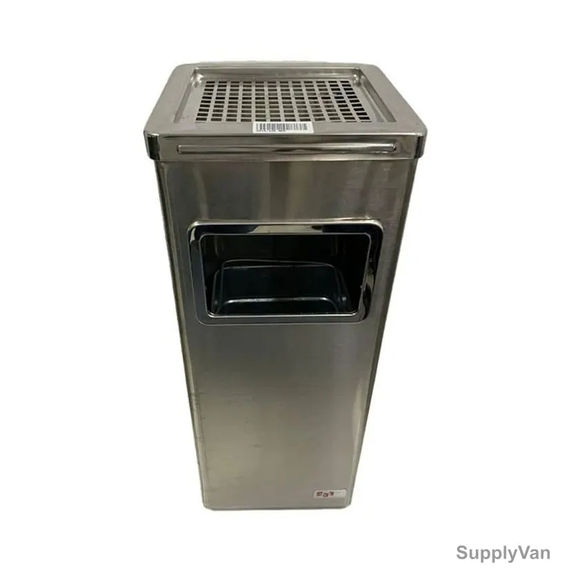 Akc Ashtray Trash Bin, SS14, Stainless Steel, 30 Ltrs, Metallic Silver — image 1