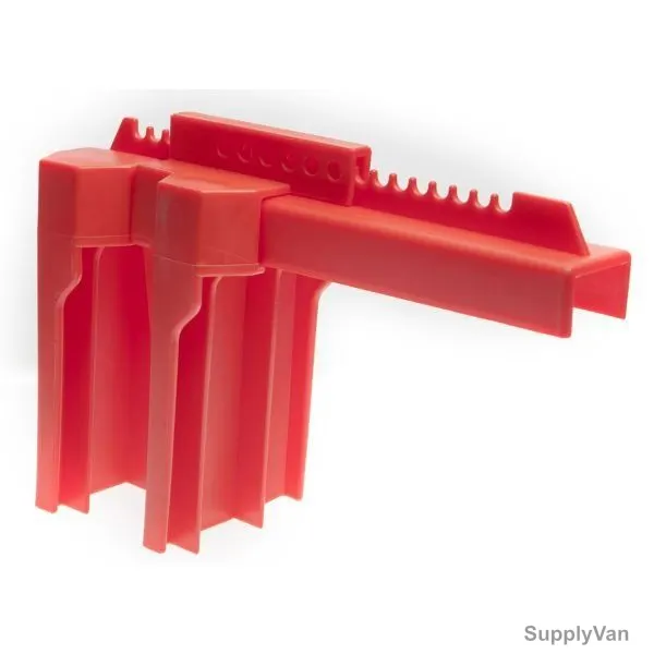 Loto-Lok Ball Valve Lockout, VL-BV-50200TL, Polypropylene, 50-200MM, Red