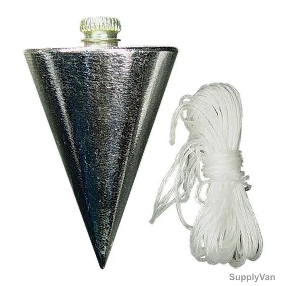 Mtx Cone Plumb Bob With 5 Mtrs Lace, 848329, Galvanized Steel, 200GM