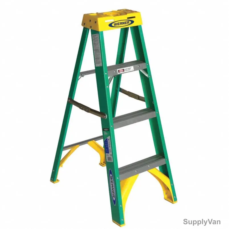 Werner Single Sided Step Ladder, 5904, Fiberglass, 4 Feet Height, 102 Kg Weight Capacity — image 1
