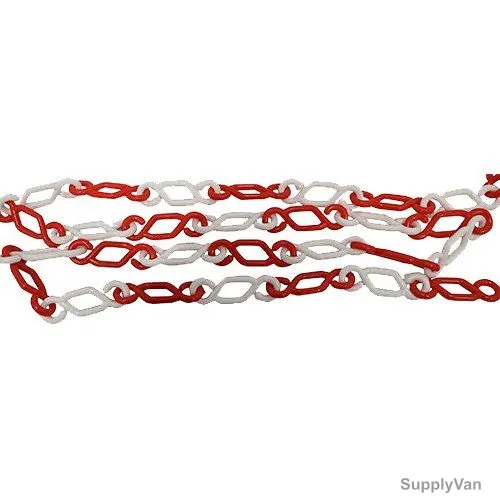 Chain, PVC, 1 Mtr, Red/White