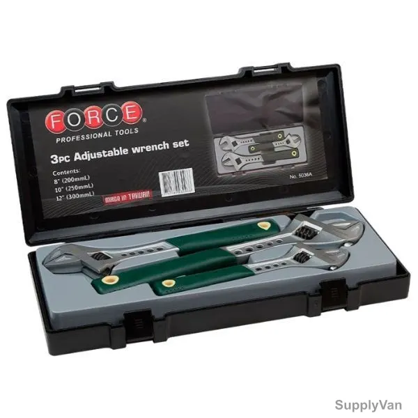 Force Adjustable Wrench Set, 5036A, 3 Pcs/Set
