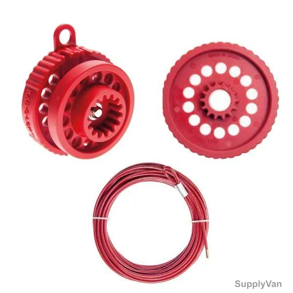 Kab-O-Lok Cable Lockout Set, 39269099, 10 Mtrs, Red, 3 PCS/Set
