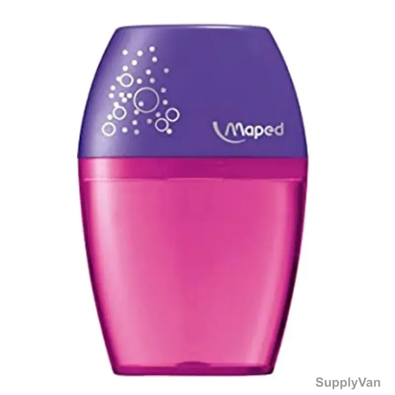 Maped Shaker Fancy Pencil Sharpener, MD-034079, 1 Hole, Purple, 4 Pcs/Pack