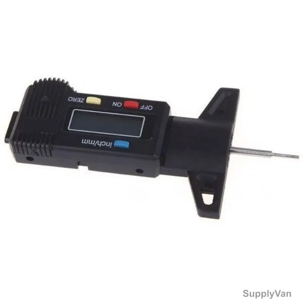 Digital LCD Tire Tread Depth Gauge, 0-25.4MM, Black