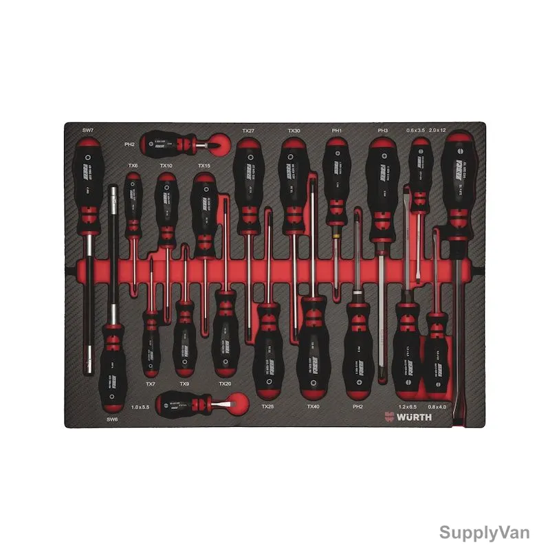 Wurth Screwdriver Set, Zebra, 21 Pcs/Set — image 1