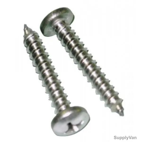 Patta Self Tapping Screw, STSPANNKL, Nickel Plated, M10 x 2 Inch, PK500