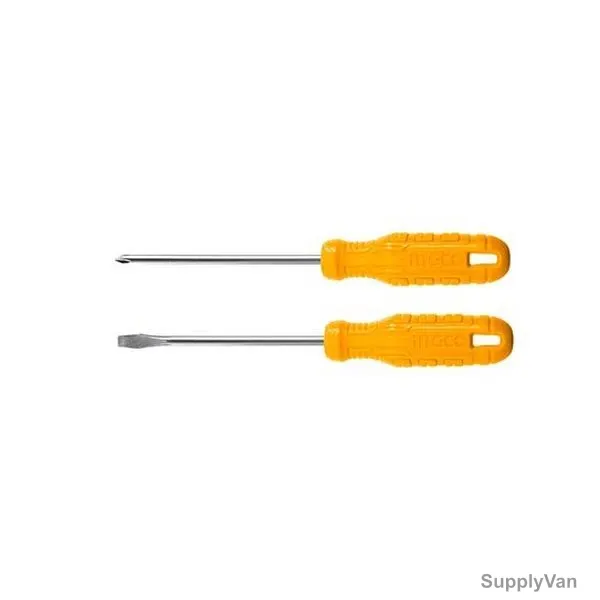 Ingco Screwdriver Set, HKSD0258, CrV Steel, 2 Pcs/Set