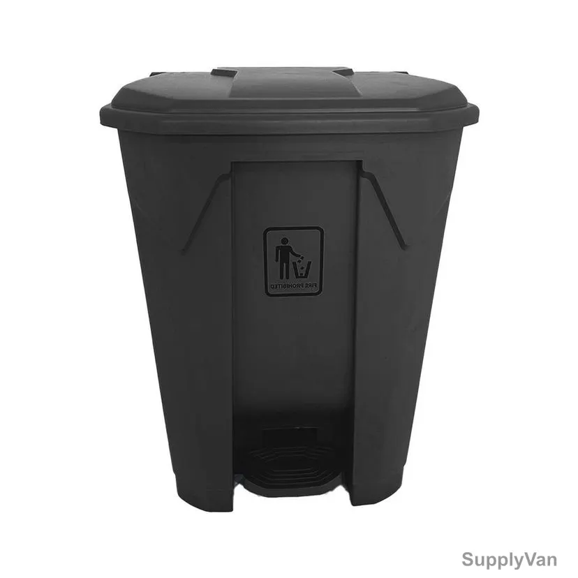 Akc Garbage Bin With Pedal, CHGC05K-45, Plastic, 45 Ltrs, Black