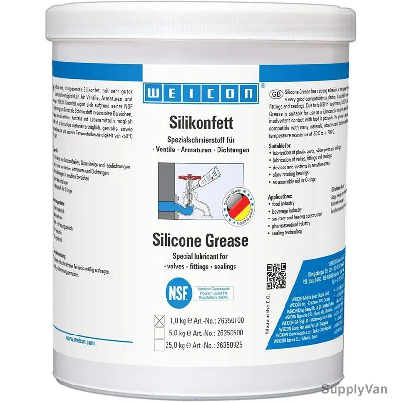 Weicon Silicone Grease, 26350100, 1 Kg