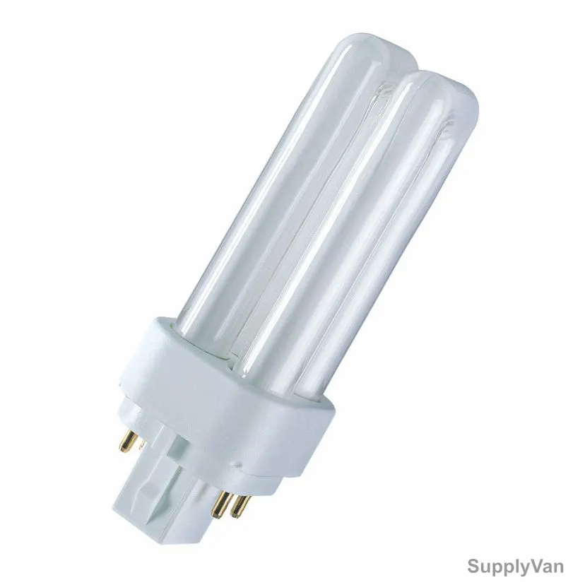 Osram Compact Fluorescent Lamp, Dulux D-E, G24q-3, 26W, 6500K, Cool Daylight