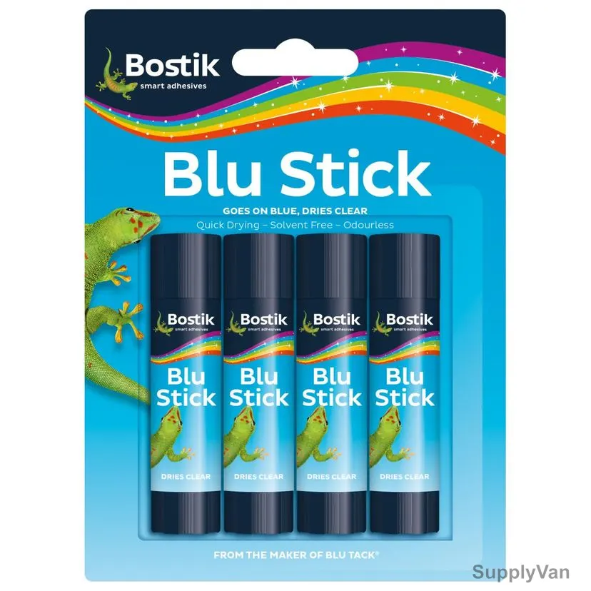 Bostik Blu Glue Stick, 30613523, 8GM, 4 Pcs/Pack — image 1