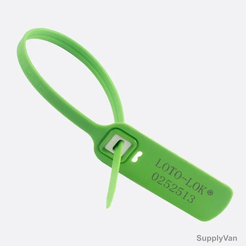 Loto-Lok Security Seal, PS-ERPS-GN300, Polypropylene, 300MM, Green, 50 Pcs/Pack
