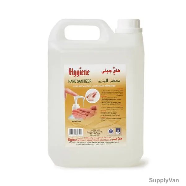 Hygiene Hand Sanitizer, LQ122-1x4, 5 Ltrs, Clear — image 1