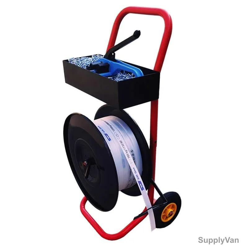 Heavy Duty Strap Dispenser, Black/Red