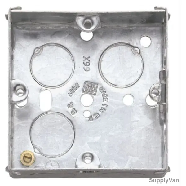 MK Flush Mounted Box, 866ZIC, Logic, Steel, 1 Gang, Silver — image 1