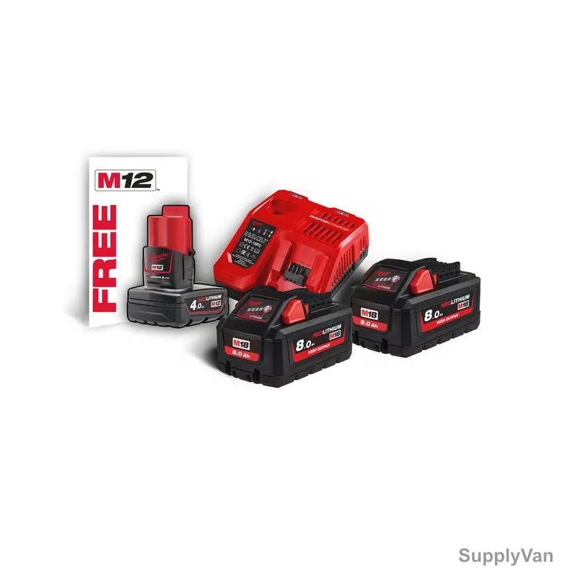 Milwaukee Battery and Charger Kits, M18HNRG-802, Lithium-ion, 18V, 8.0Ah — image 1