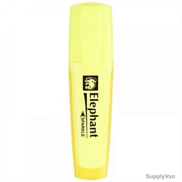 Elephant Highlighter, 206864PK4, Yellow, 4 Pcs/Pack