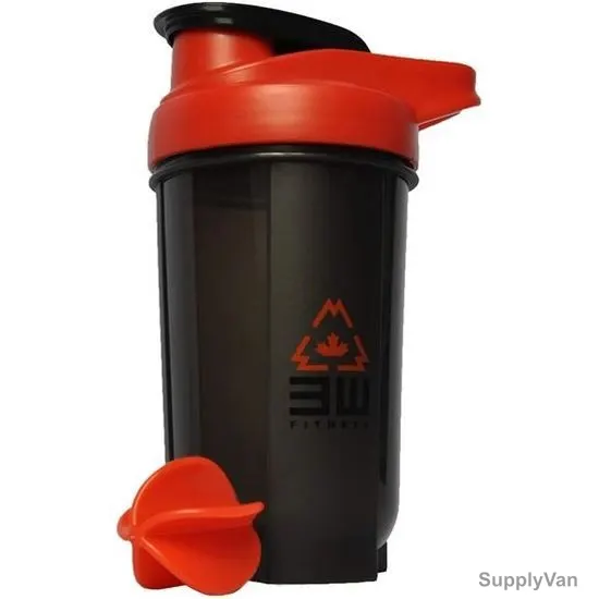 3W Shaker Bottle, 3WF-7047, Plastic, 500ML, Black/Red — image 1