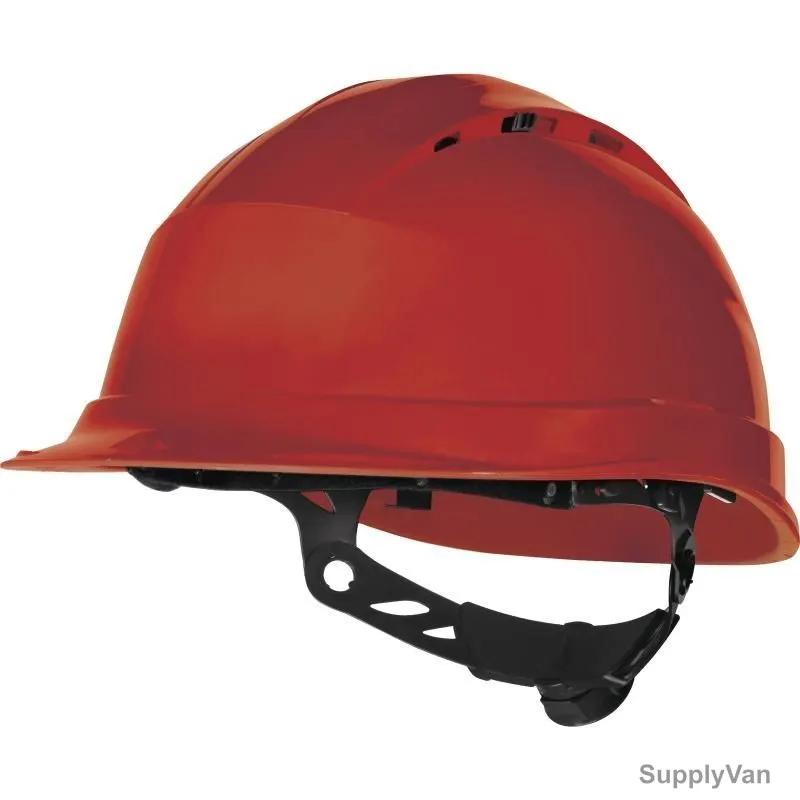 Delta Plus Quartz Up IV Safety Helmet, QUARTZ-4-RED, 53 to 63CM, Polypropylene, Red — image 1