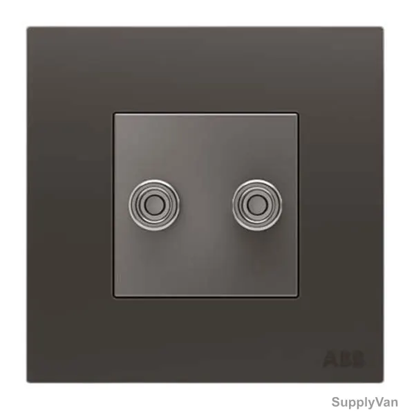 ABB Audio Socket, AM34144-SB, Millenium, 1 Gang, 2 Terminals, Silk Black