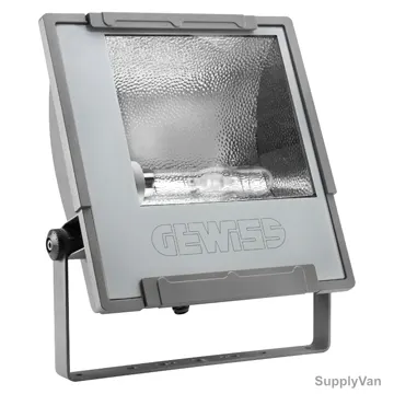Gewiss Floodlight, GW85424M, w/Asymmetrical Optic, 400W, Graphite Grey