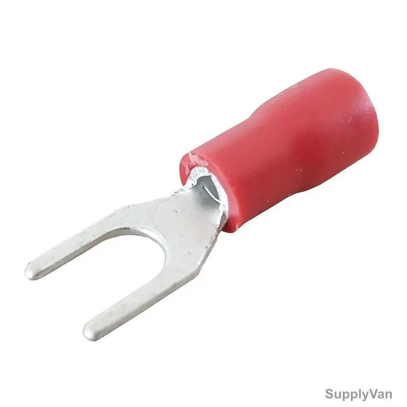 Fork Terminal, VY 1-3, 22 to 16 AWG, Red, PK100 — image 1