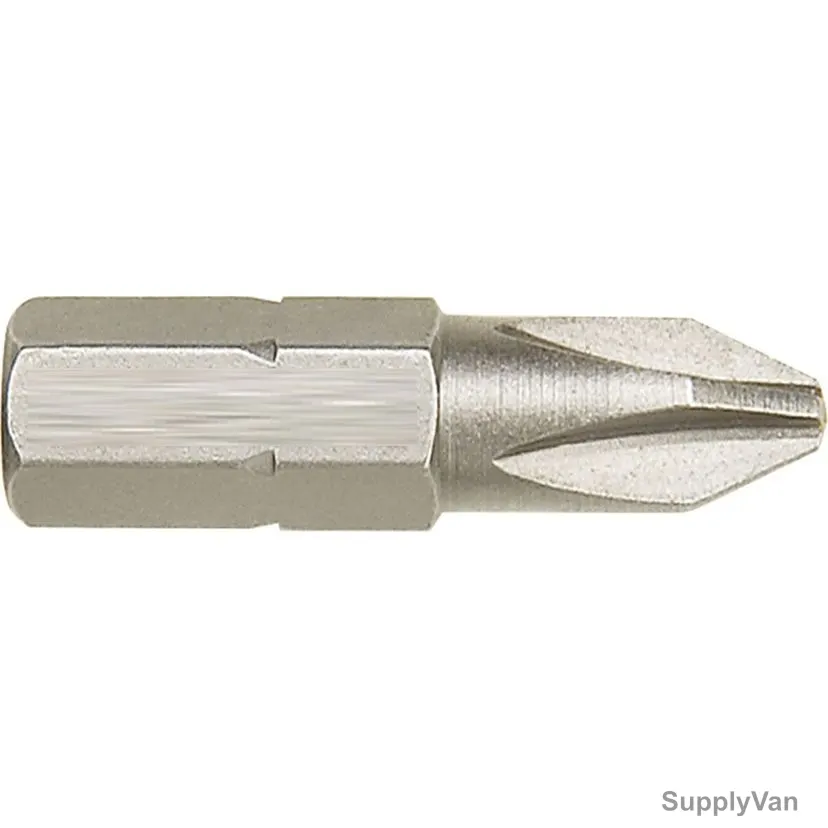 Mechanics Screwdriver Bit, 2-608-12794-002, Single Head, PH2 x 25MM, 20 Pcs/Pack