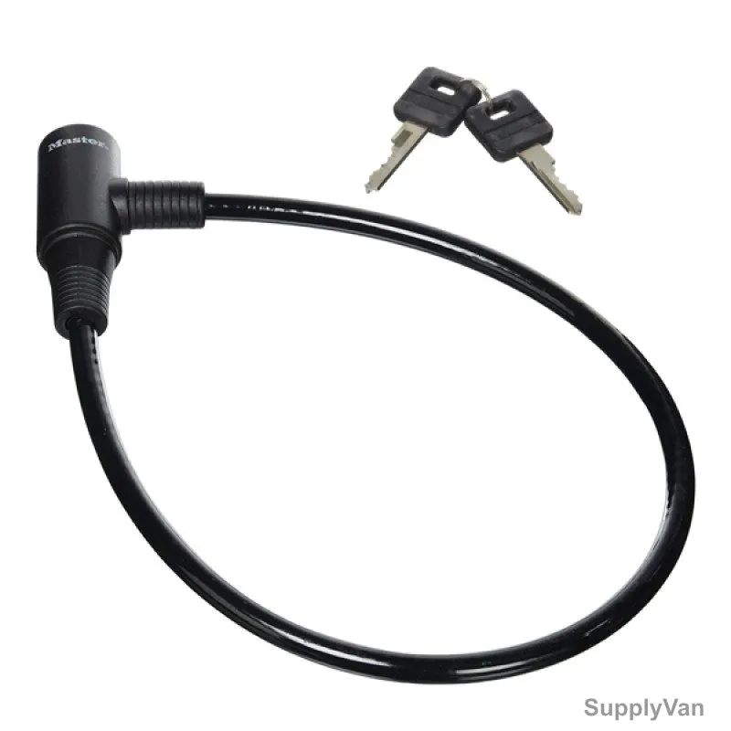 Master Lock Keyed Cable Lock, 8169EURDPRO, Vinyl and Steel, 65CM x 8MM, Black