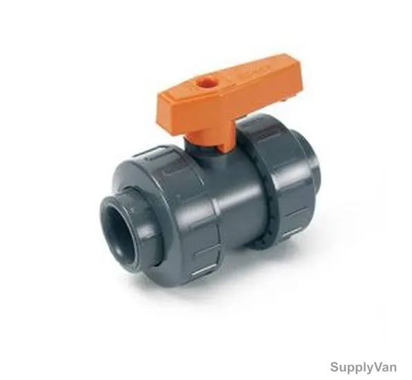 Comer Double Union Ball Valve, PVCBVD130100N, 107MM