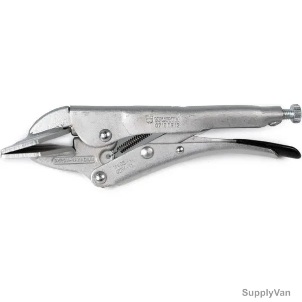 Wurth Sheet Metal Locking Plier, 07150912, Zinc Plated Steel, 80MM Clamping Depth