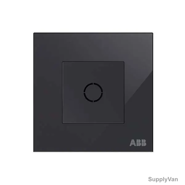 ABB Flex Socket, AM55044-BG, Millenium, 1 Gang, 20A, Black Glass — image 1